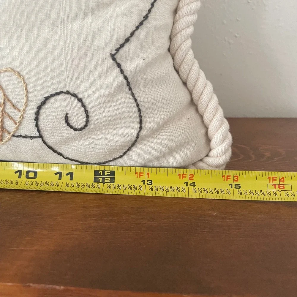 Vintage 80s Embroidered Butterfly Flowers Throw‎ Pillow 14